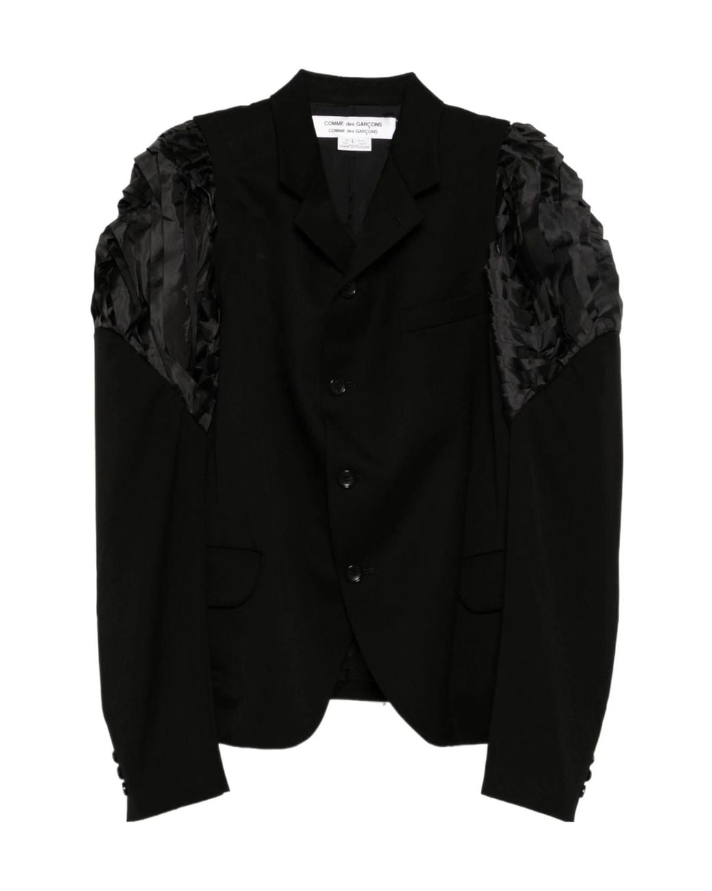 Comme des Garçons Black Ruffled-Sleeve Blazer