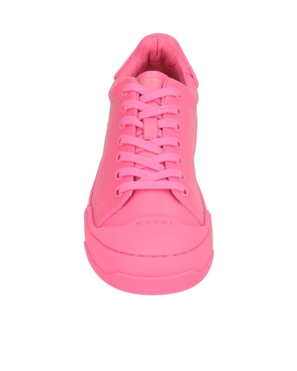 Marni Pink Solid-Colored Low-Cut Leather Shoes