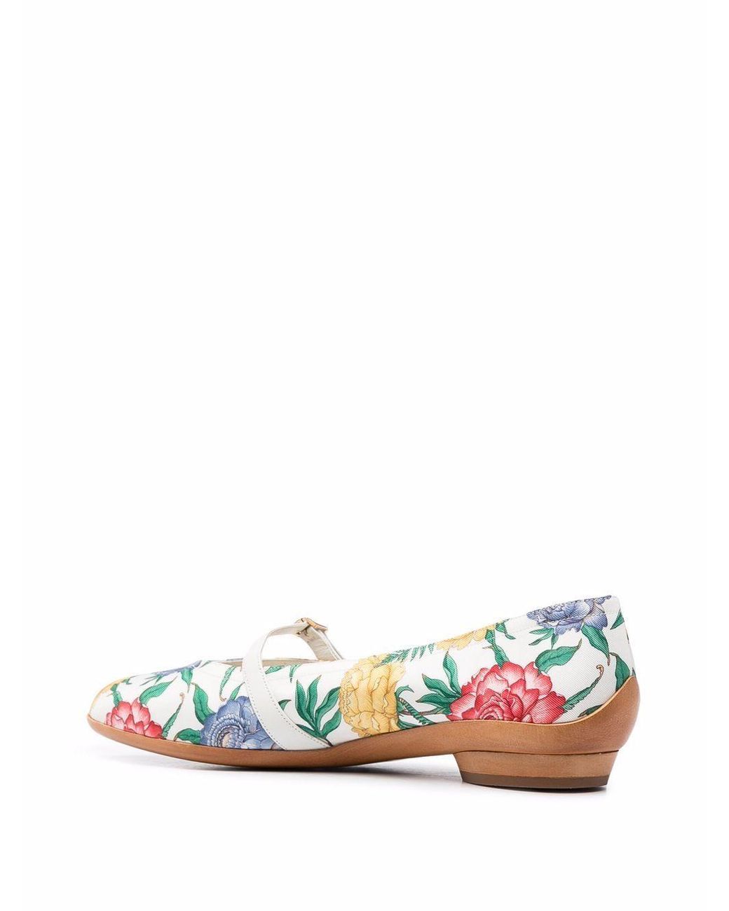 Ferragamo Multicolor Printed Pattern Flat Shoes
