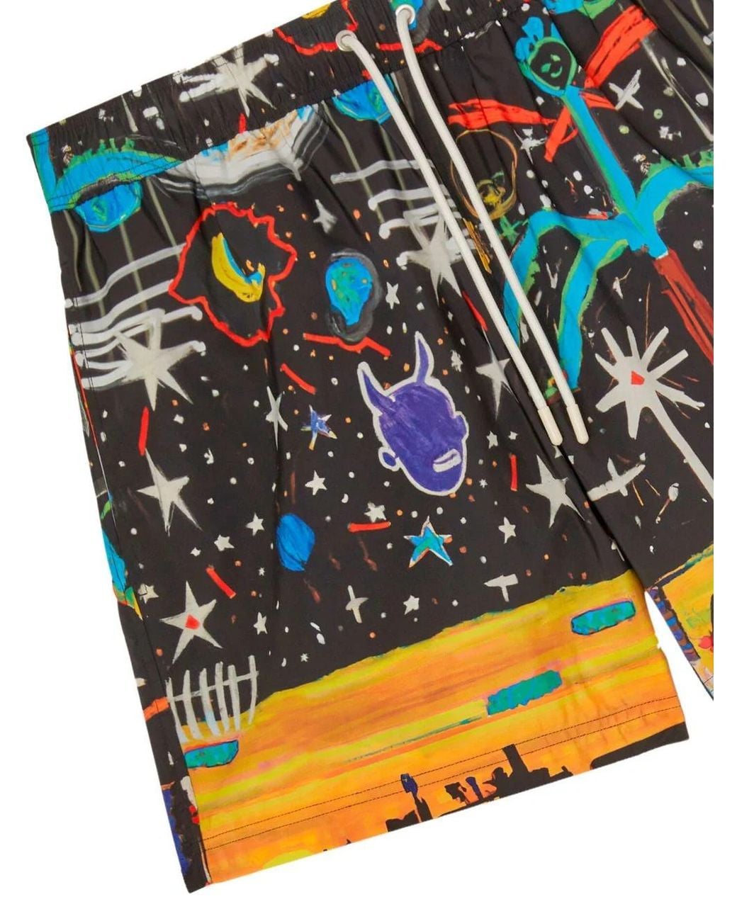 Palm Angels Multicolor Starry Night Drawstring Swim Shorts for men