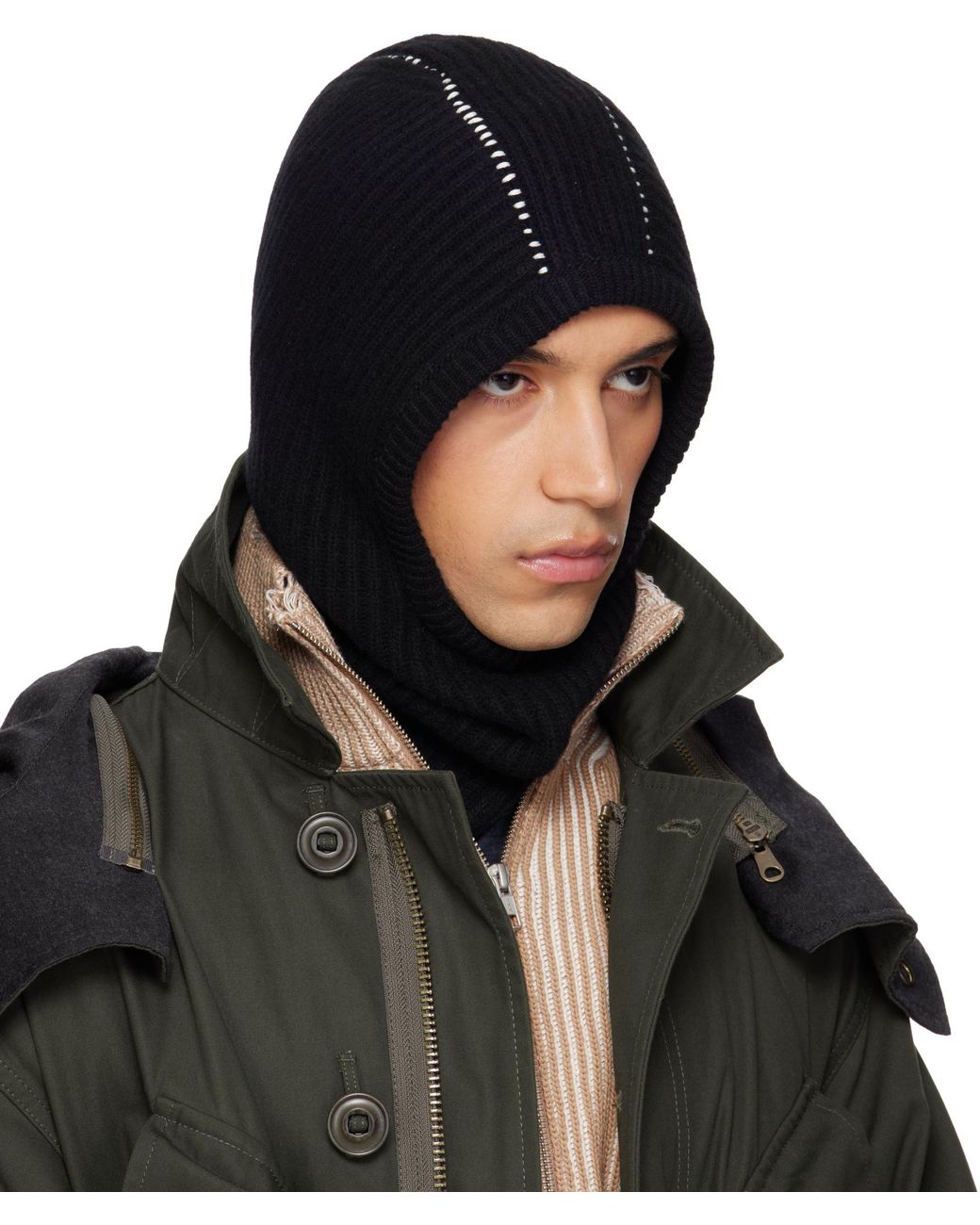 MM6 by Maison Margiela Black Knitted Balakraff for men