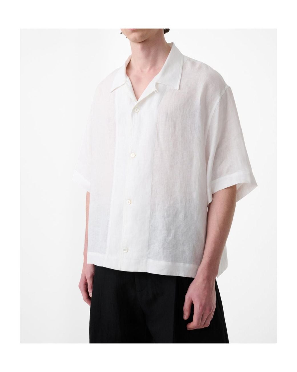 Studio Nicholson White Short-Sleeved Shirt for men