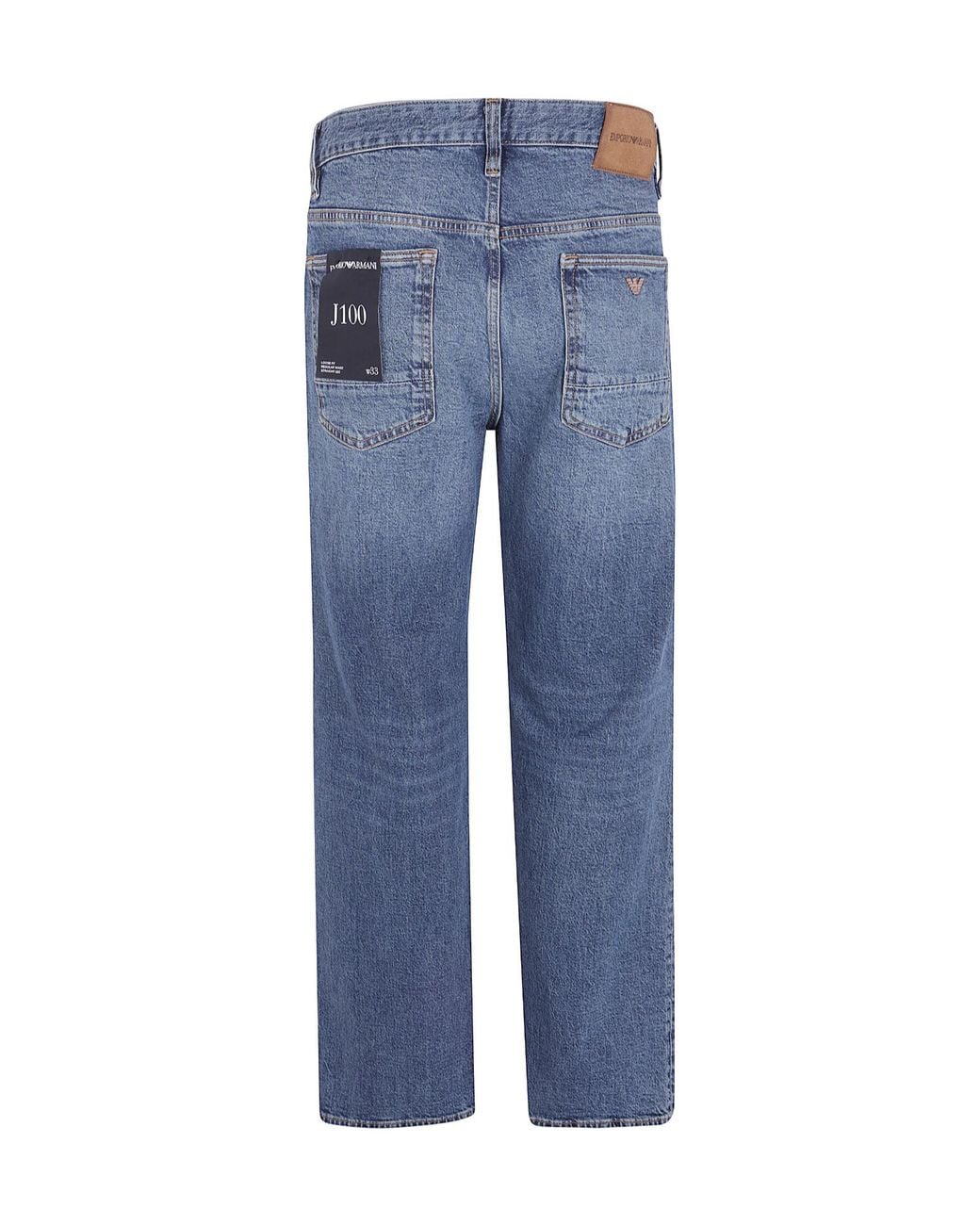 Emporio Armani Blue Straight-Leg Jeans for men