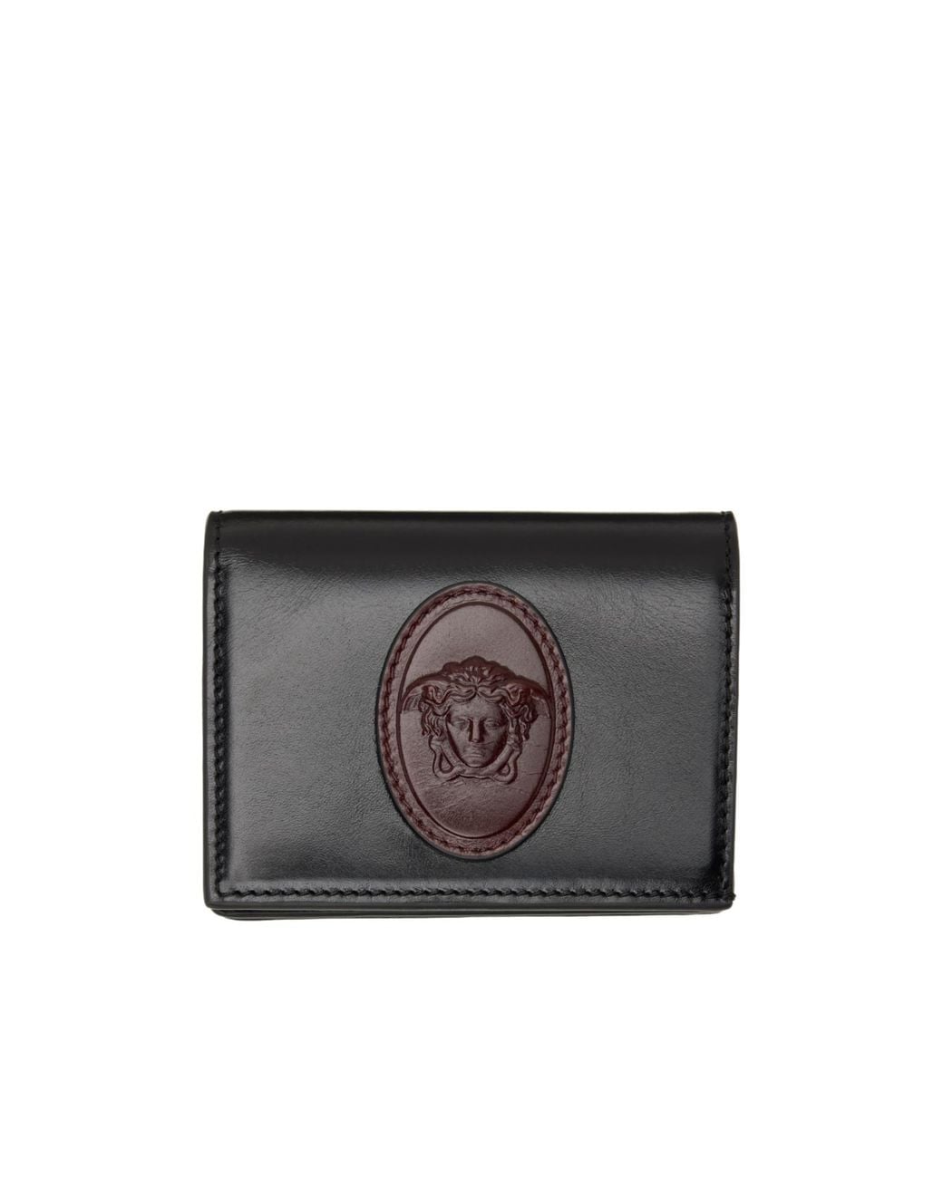 Versace Black Roomy Leather Wallet
