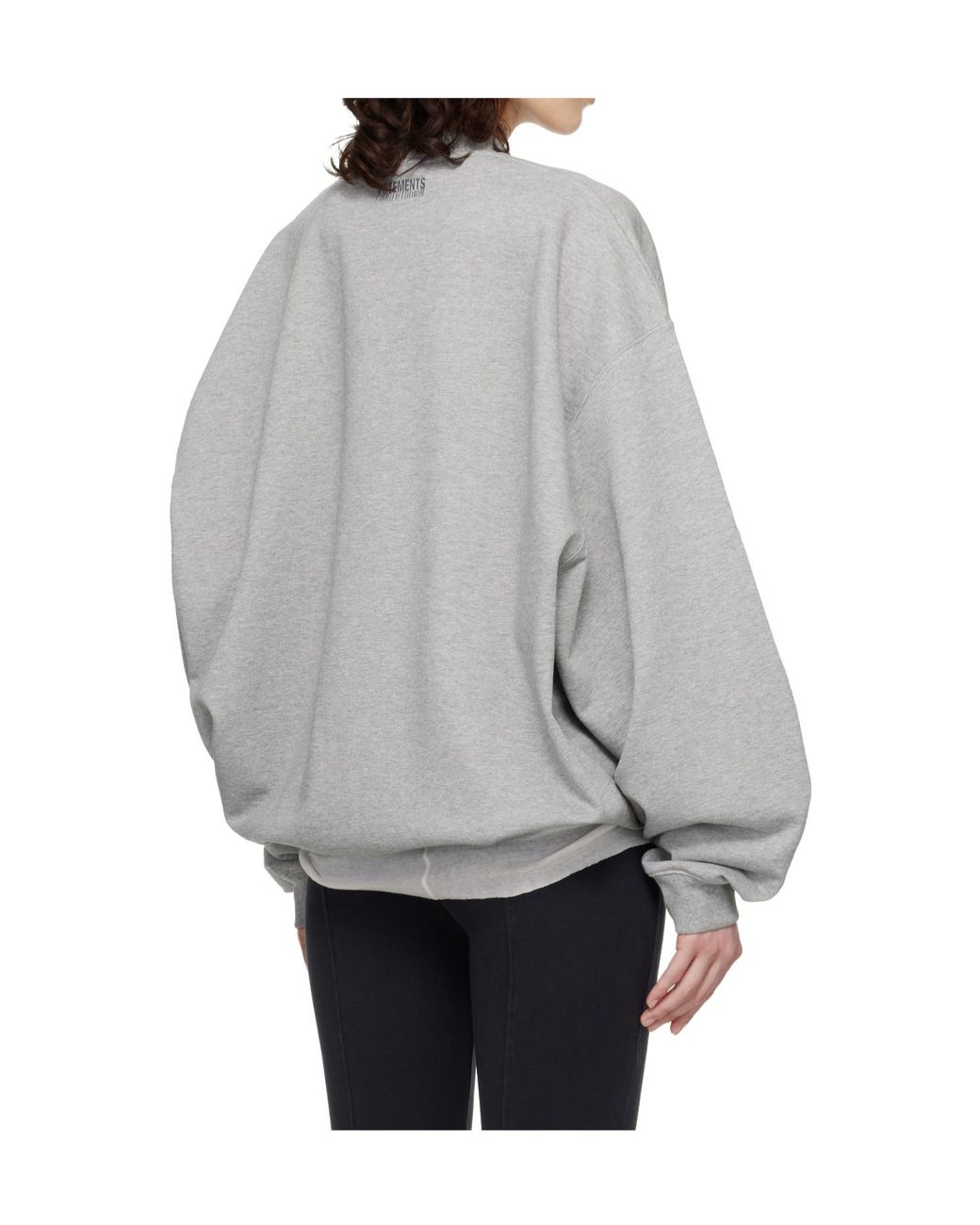 Vetements Gray Nerd Crew Neck Sweatshirt for men