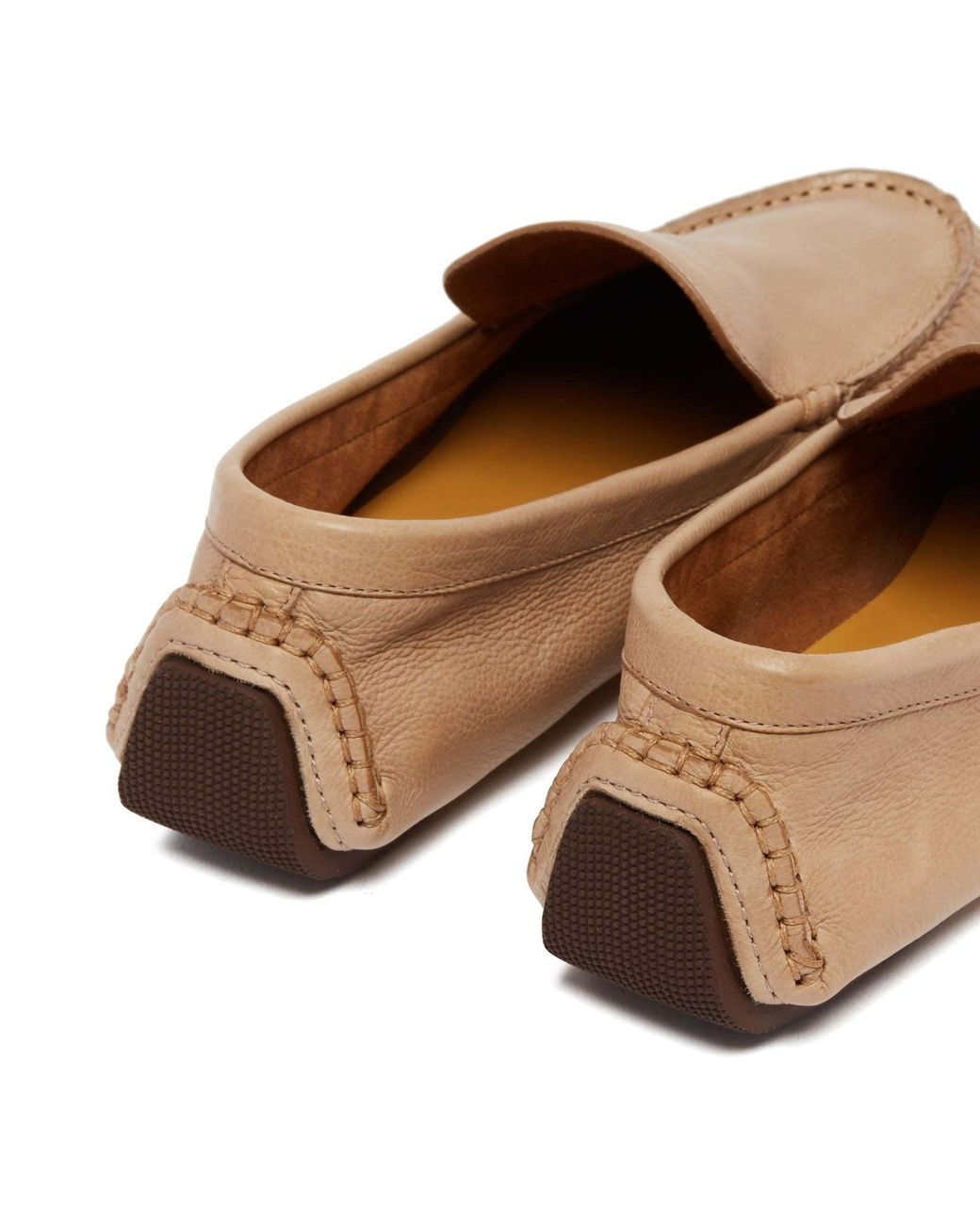 The Row Brown Round Head Loafer Shoes