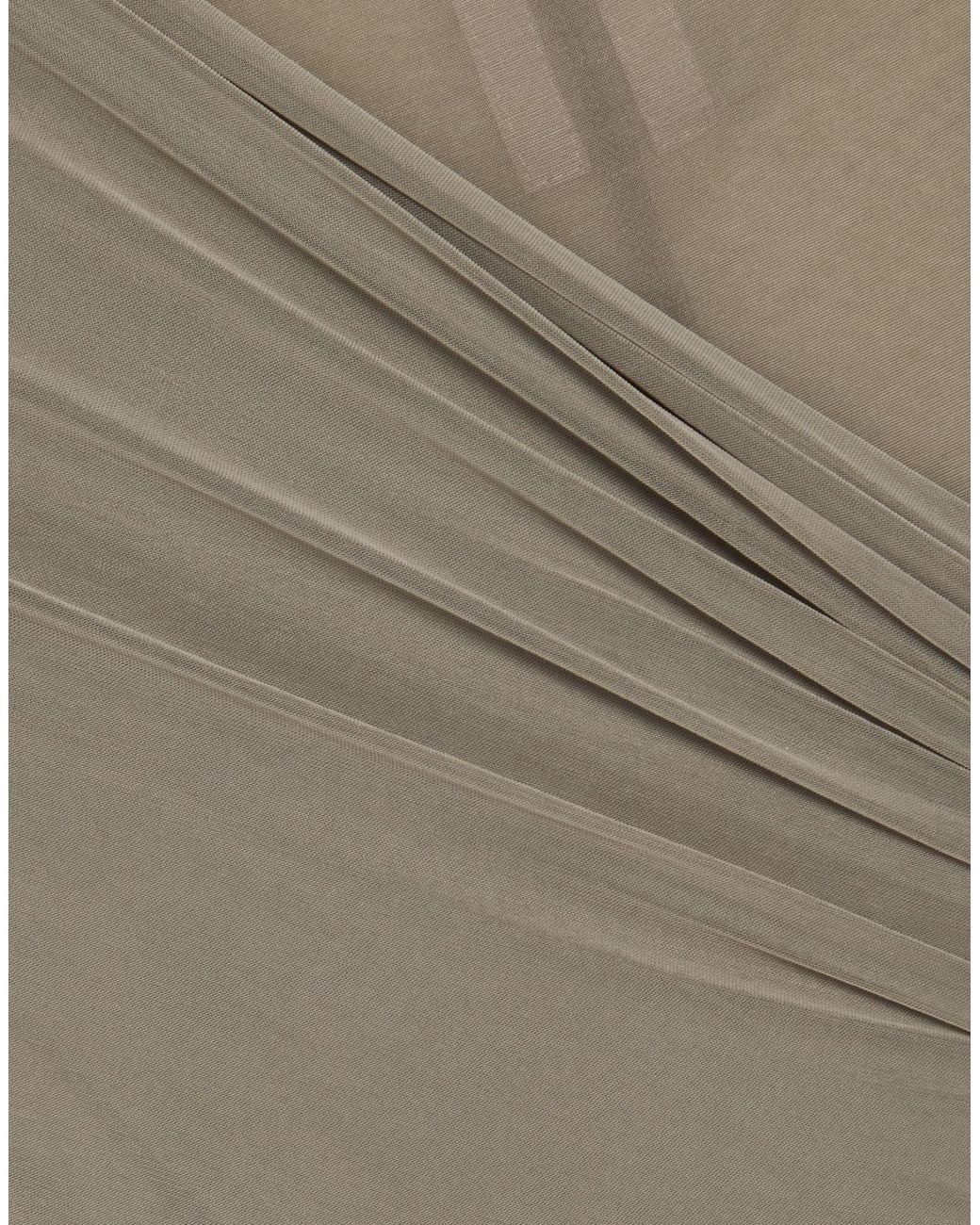 Rick Owens Gray Mesh Sleeveless Mini Dress