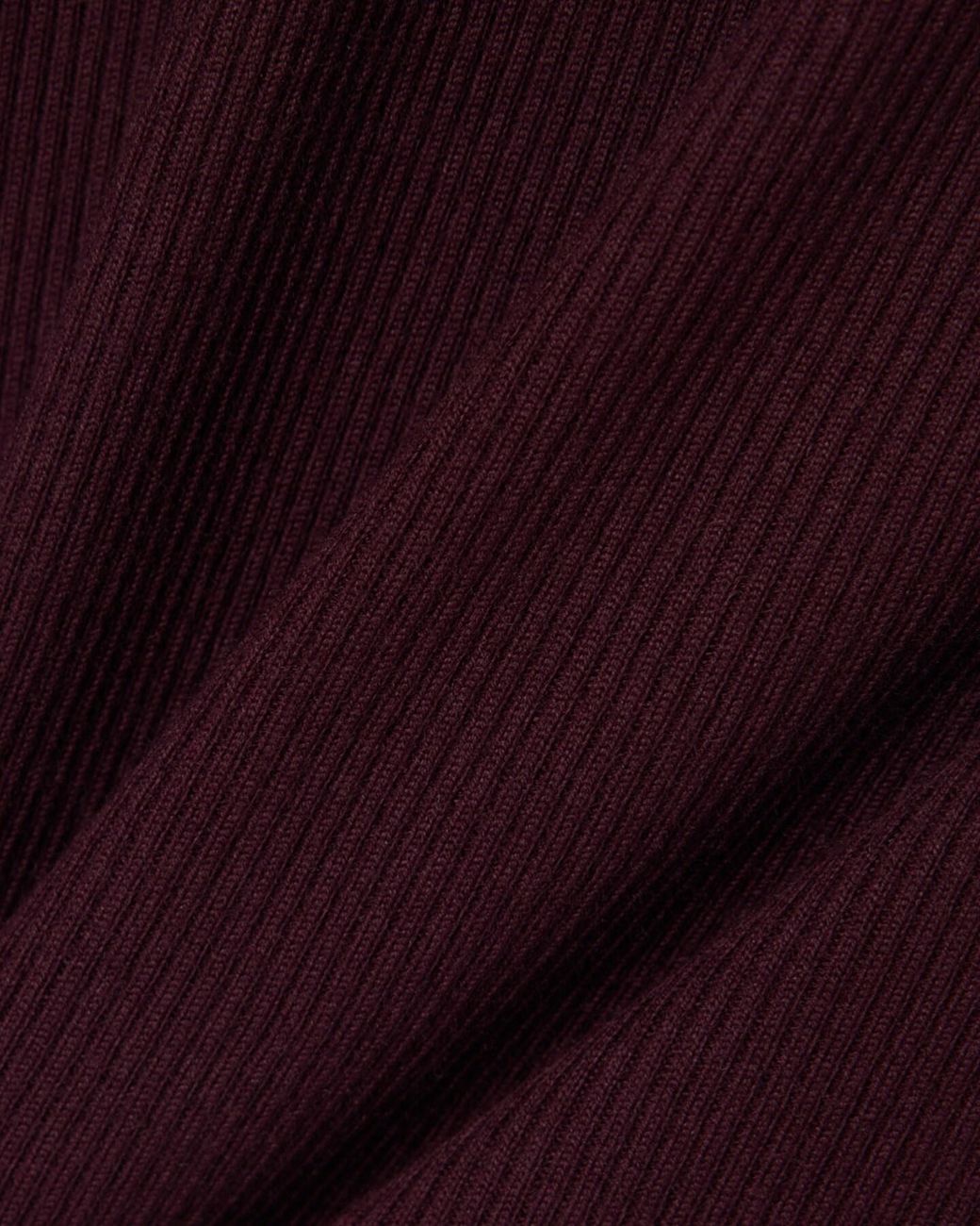Lacoste Red Ribbed Logo-Patch Polo Top