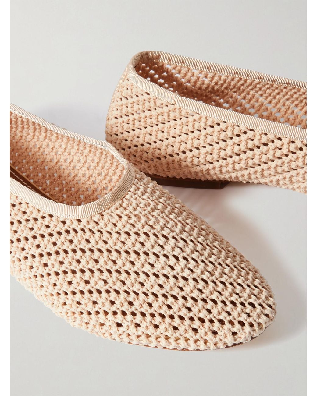 Staud Natural Woven Flat Shoes