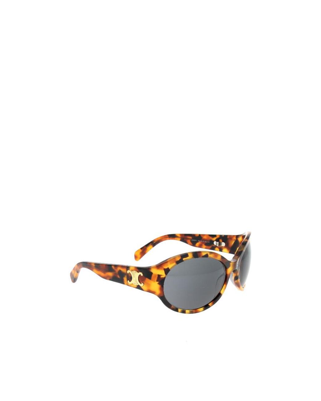 Céline White Triomphe Wraparound-Frame Sunglasses