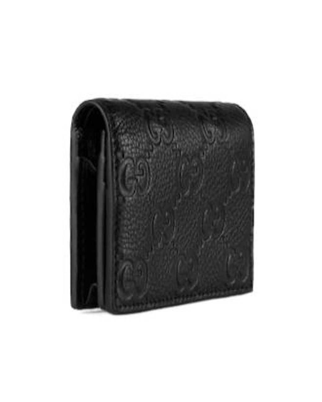 Gucci Black Gg Emblem Mini Wallet