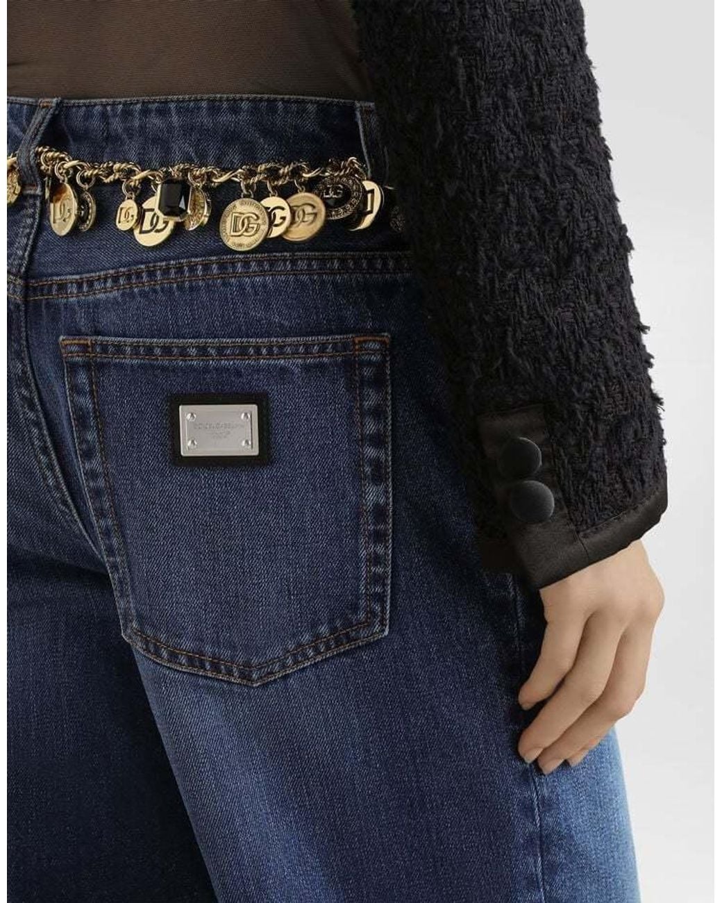 Dolce & Gabbana Blue Pressed Crease Jeans