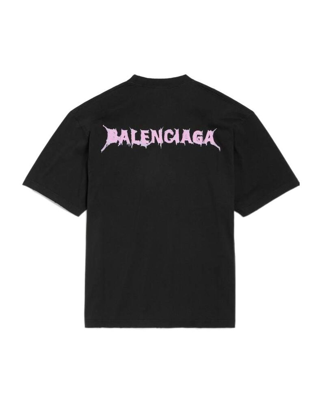 Balenciaga Black Diy Back Medium Fit T-Shirt for men
