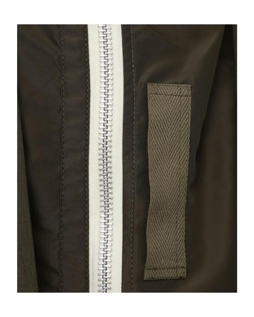 Sacai Green Ripstop Coat for men
