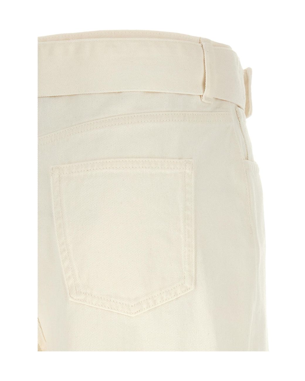 Twinset White Belted Wide-Leg Jeans