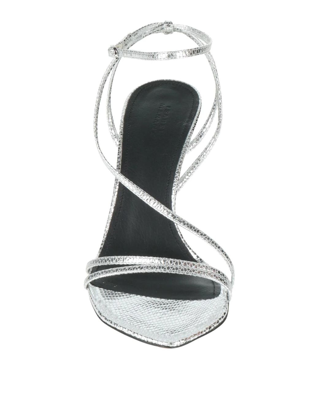 Isabel Marant White Metallic Snakeprint Pointedtoe Highheel Sandals