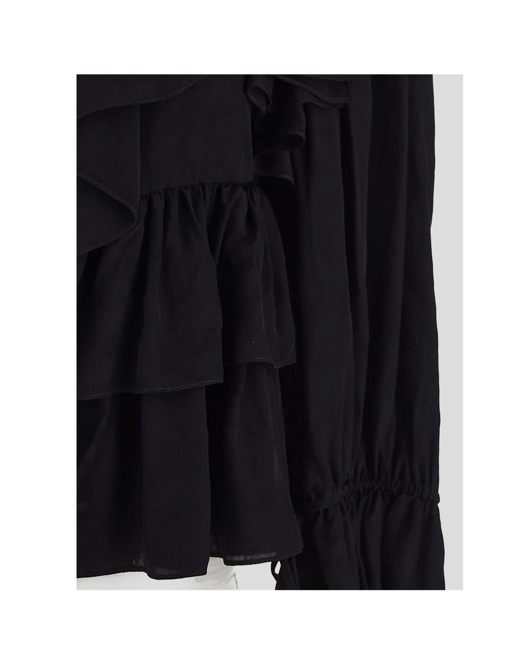 Chloé Black Chloé Ruffled Cropped Blouse