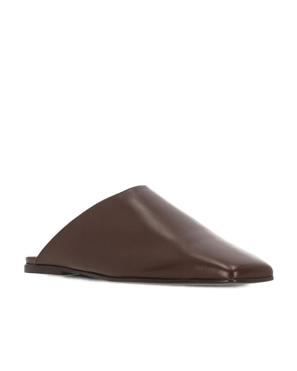 Loro Piana Brown Alba Flat Mules