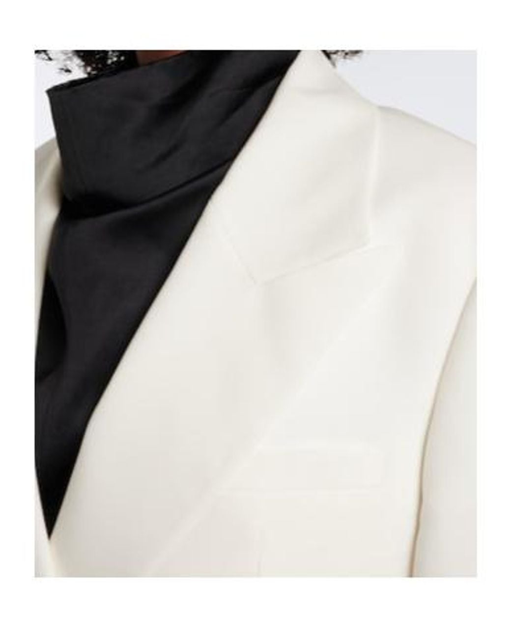 Rohe White Double-Breasted Virgin Wool Blazer