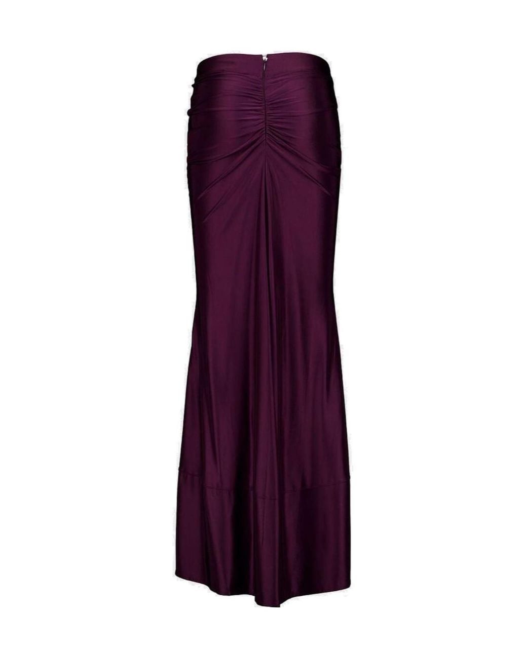Rabanne Purple Rabanne Ruched Maxi Skirt
