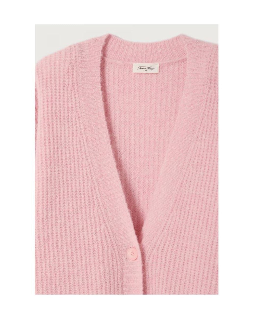 American Vintage Pink Long-Sleeved Cardigan