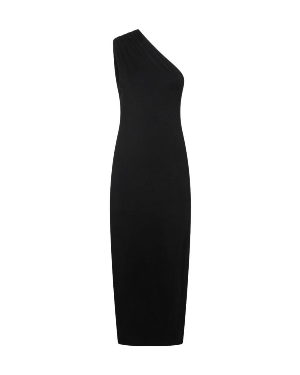Thom Krom Black One-Shoulder Sleeveless Midi Dress