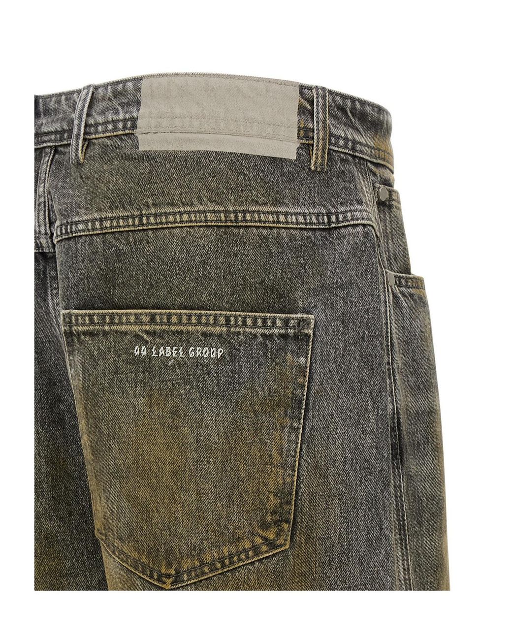 44 Label Group Green Soil Used-Effect Jeans for men