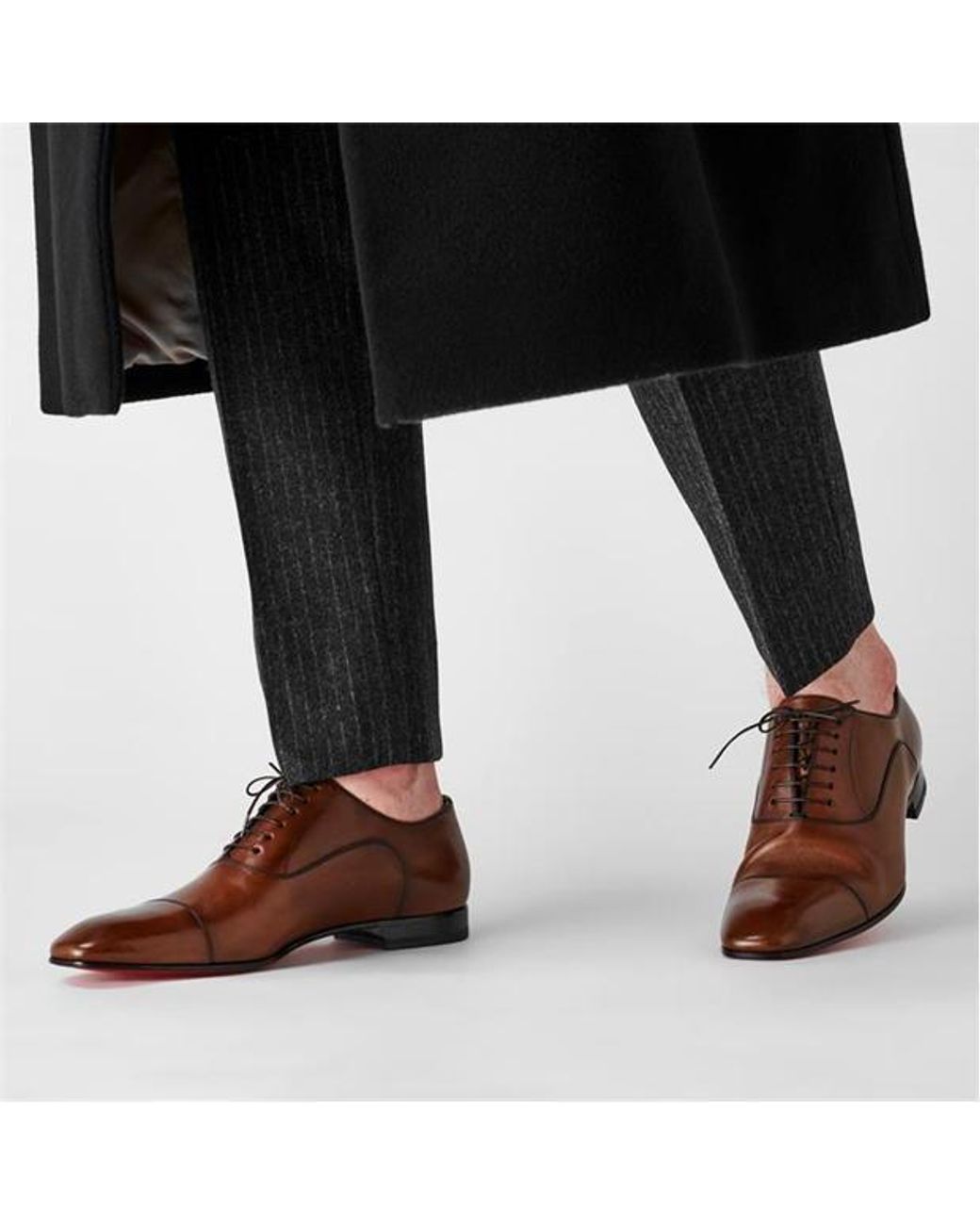 Christian Louboutin Brown Lace-Up Business Formal Shoes for men