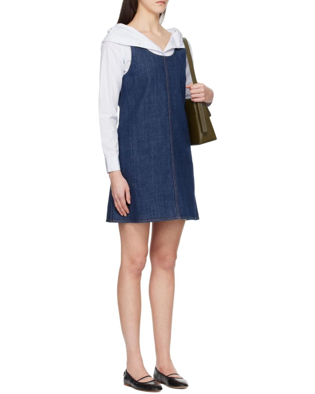 AMI Blue Ami Short Strappy Dress
