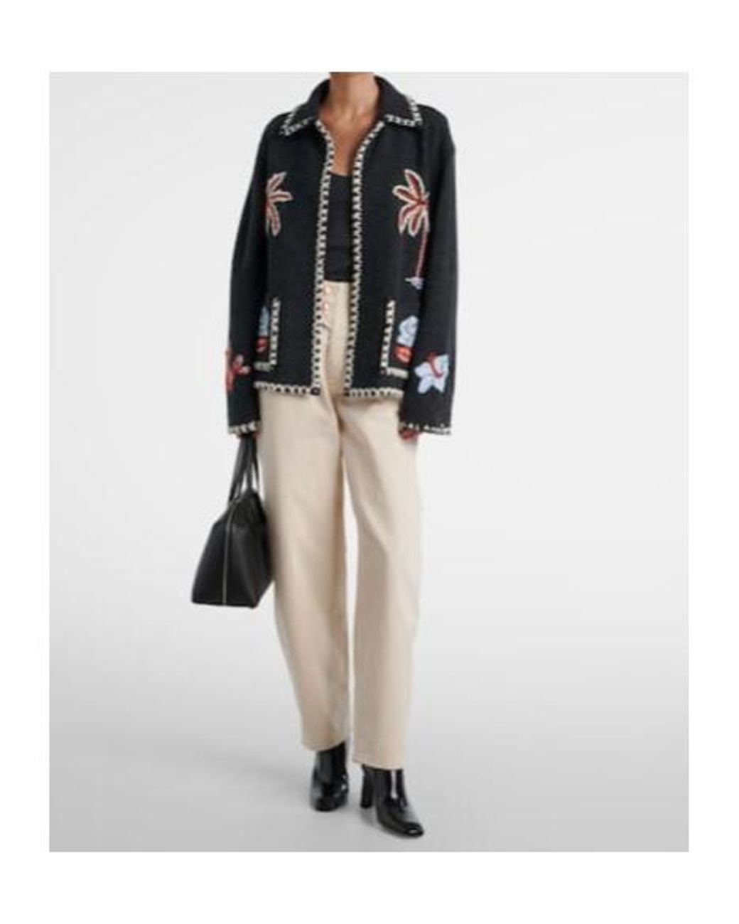 Alanui Black Remember Me Virgin Wool Jacket