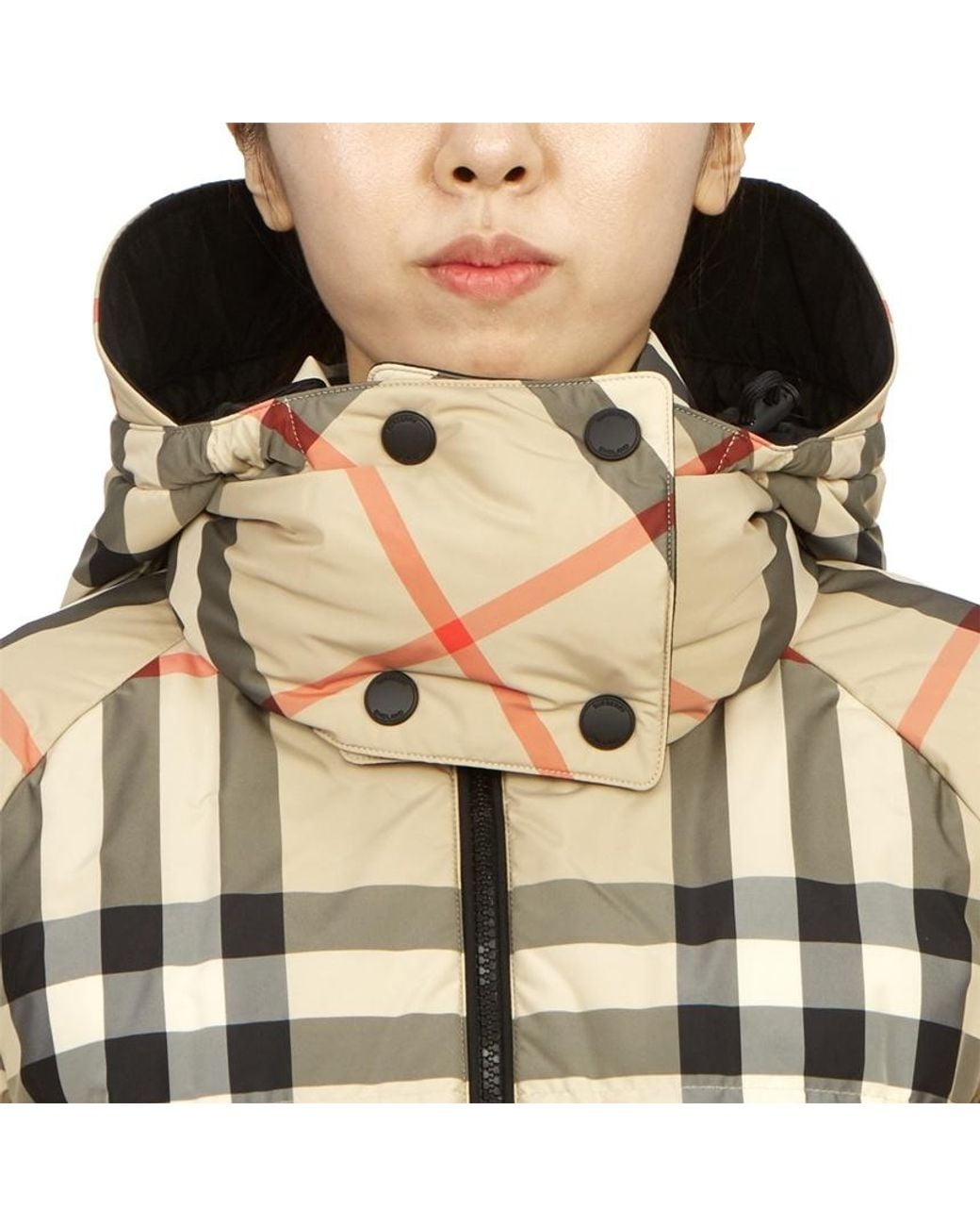 Burberry Brown Checked Puffer Jacket