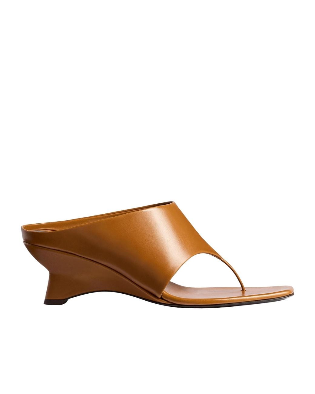 Khaite Brown Marlow Thong Mules