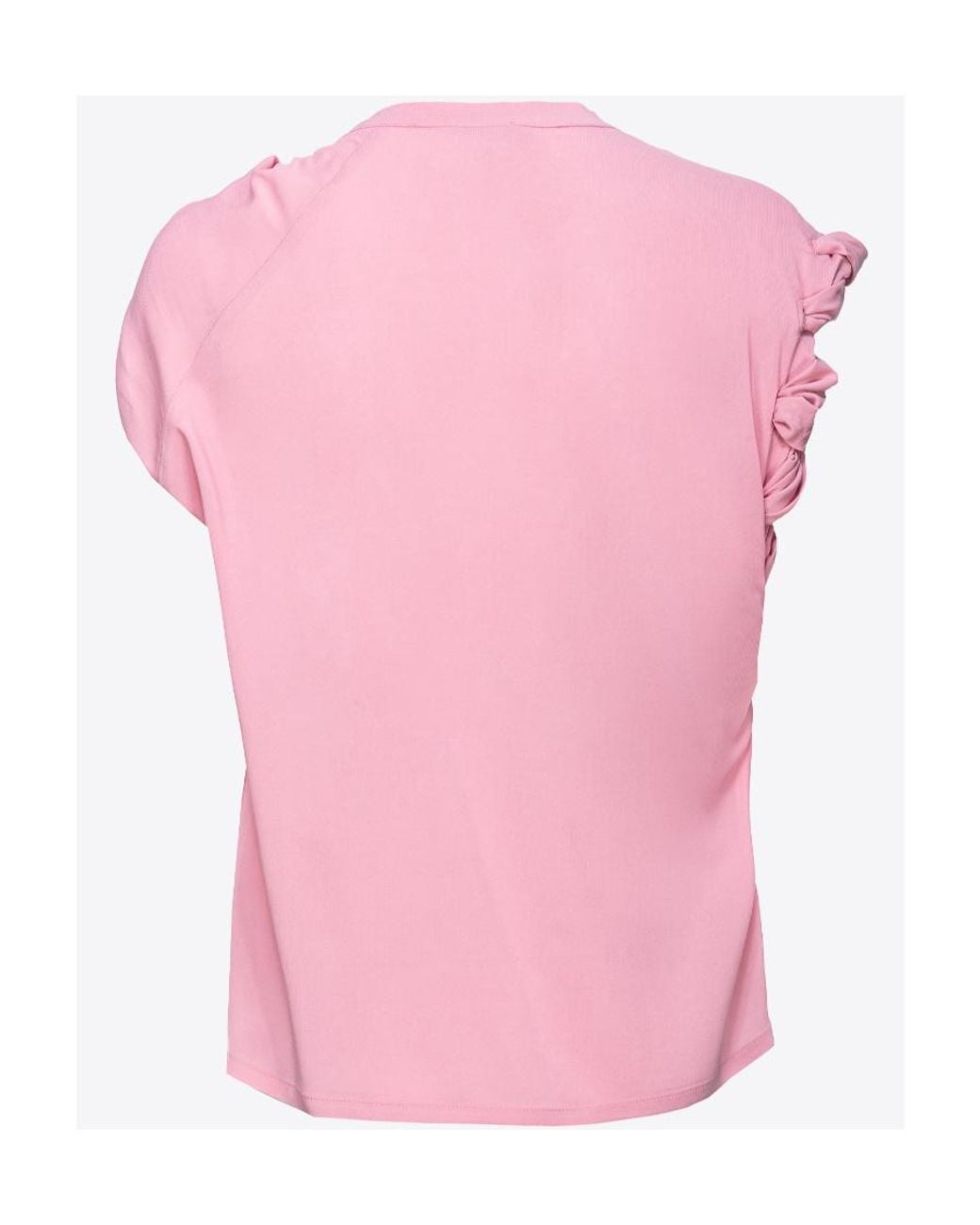 Pinko Pink Knot-Detailed Crewneck Sleeveless Top