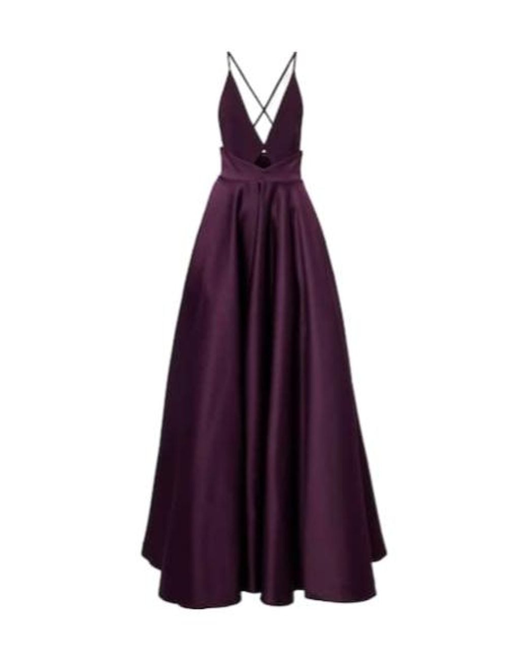 Solace London Purple Avallon Cutout Satin Gown