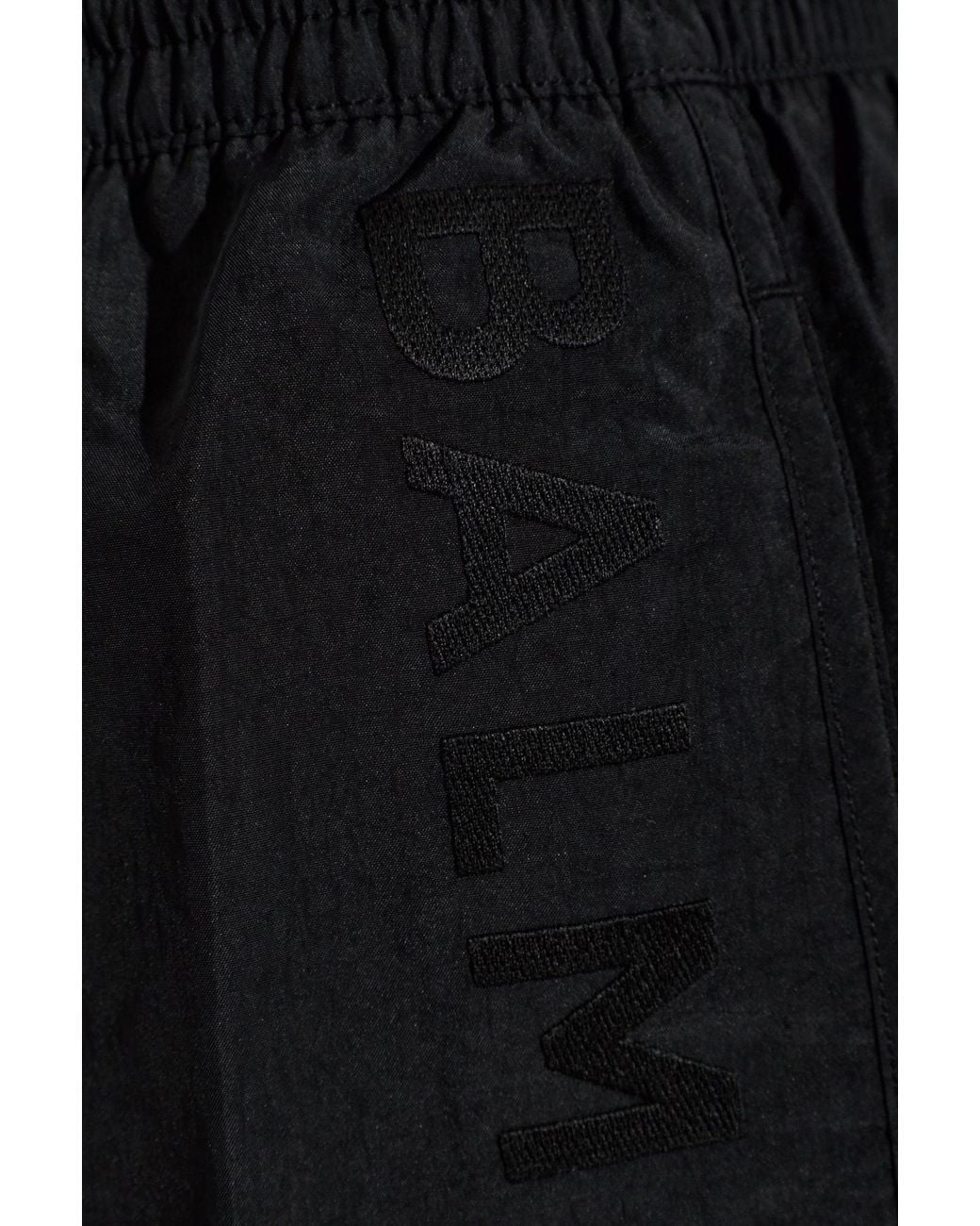 Balmain Black Logo Swim Shorts for men