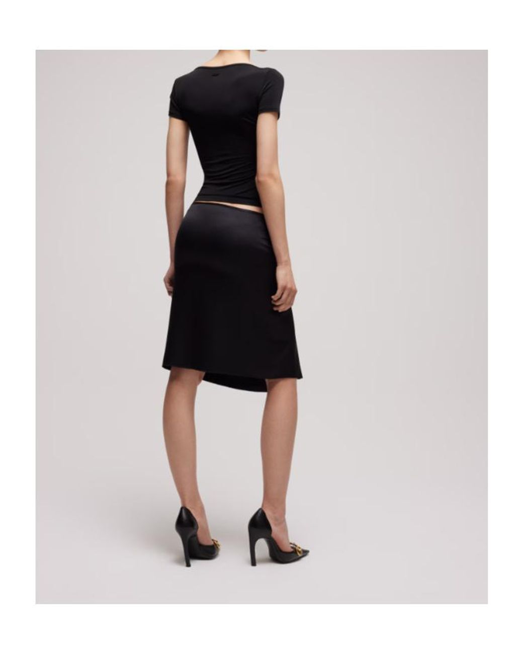 Gucci Black Silk Duchesse Skirt