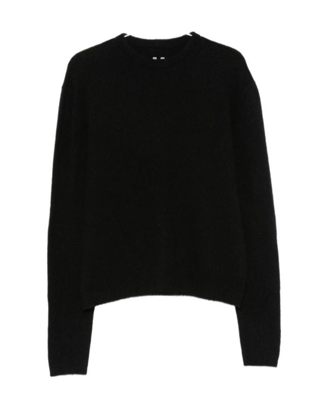 Rick Owens Black Ribbed-Trim Sweater for men