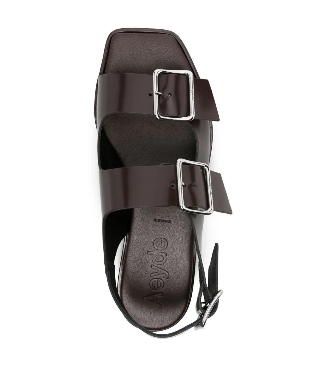 Aeyde Black Buckle-Straps Leather Sandals