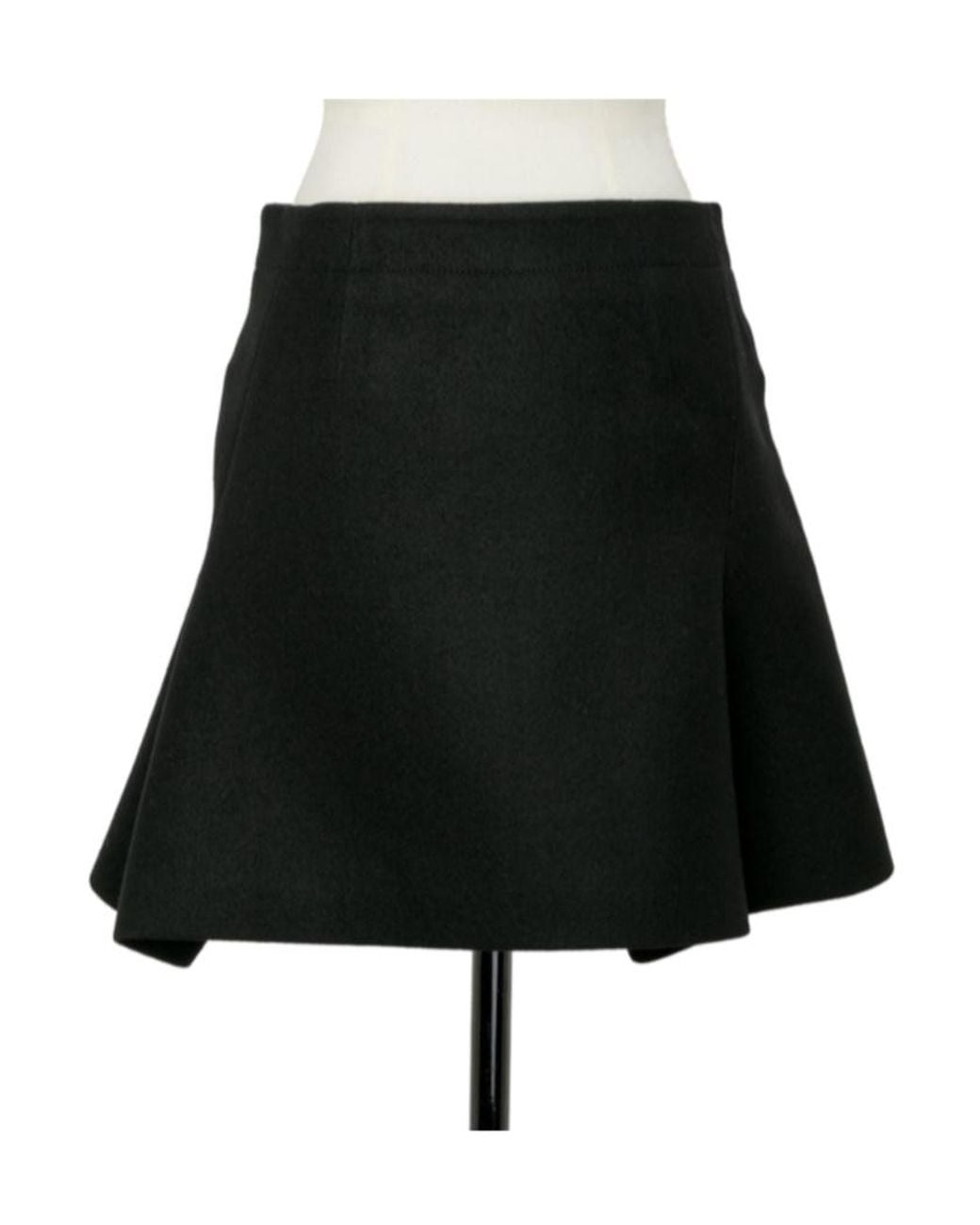 Sacai Black Melton Pleated Skirt