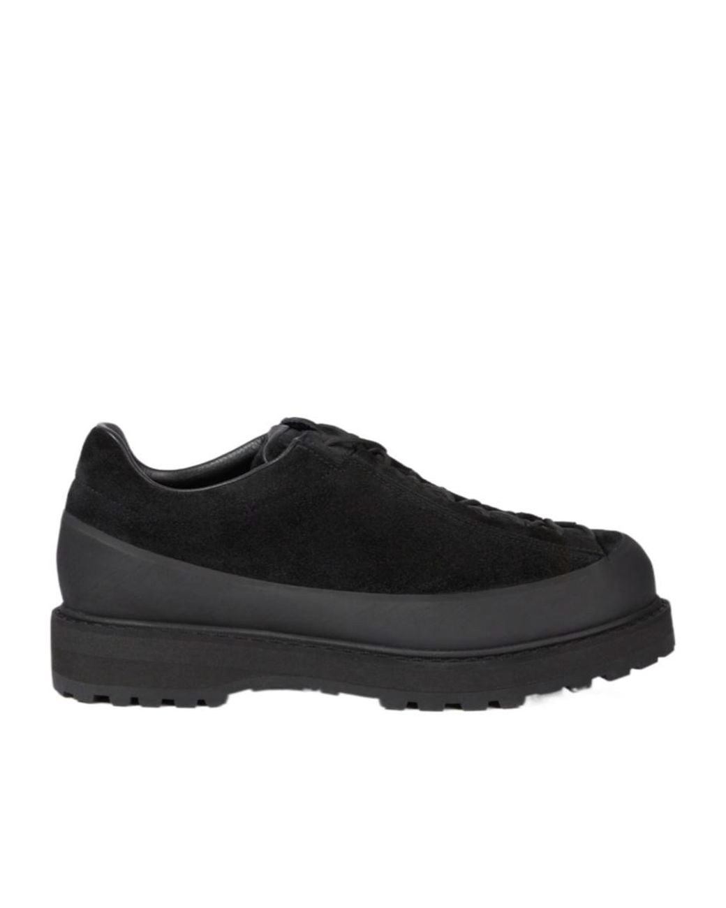 Stone Island Black Round Toe Lace-Up Sneakers for men