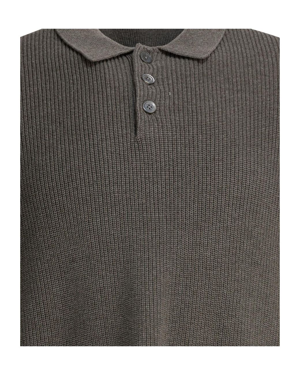 Alex Mill Gray Ribbed Polo Shirt for men