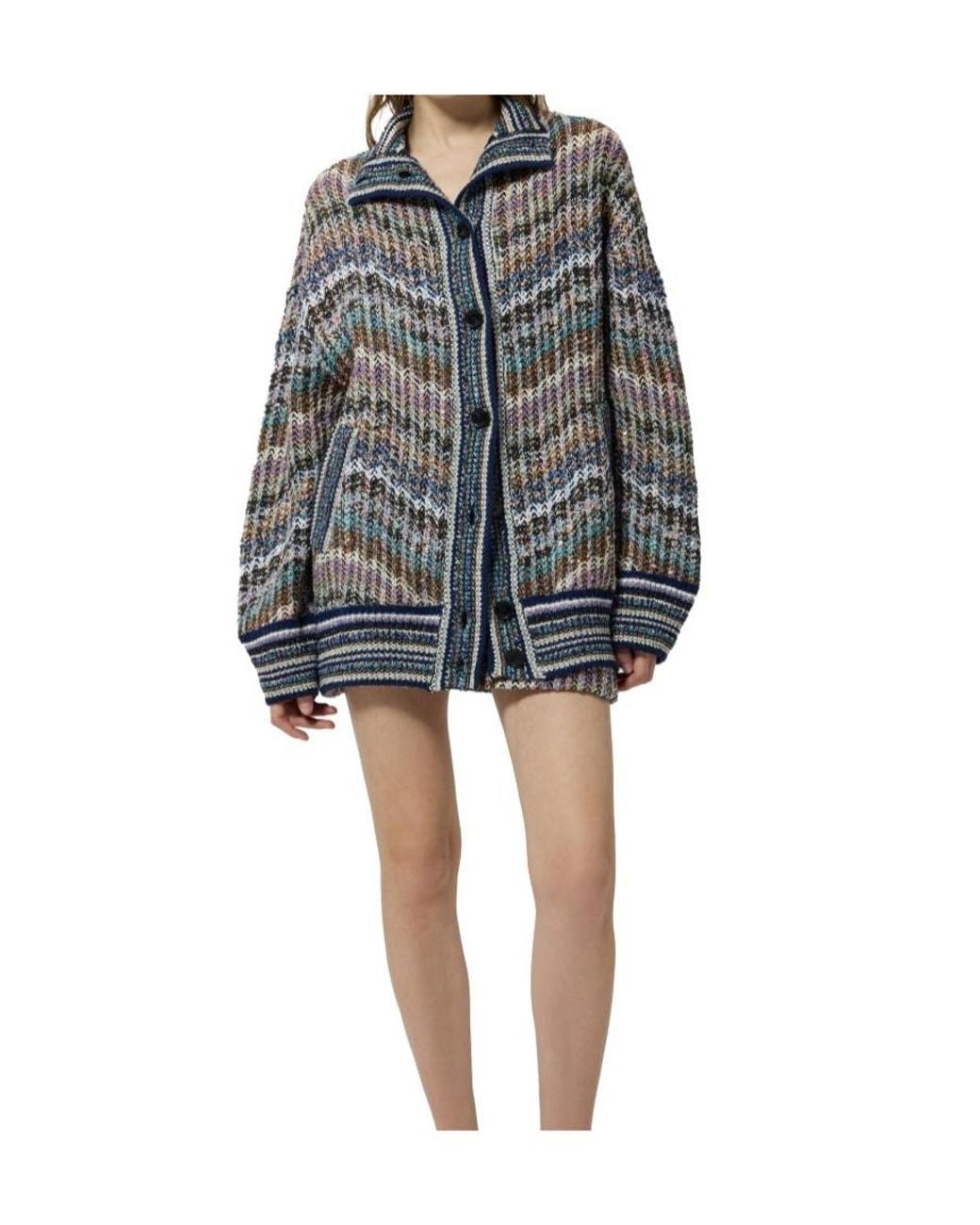 Missoni Gray Oversized Sequin Embellished Cardigan