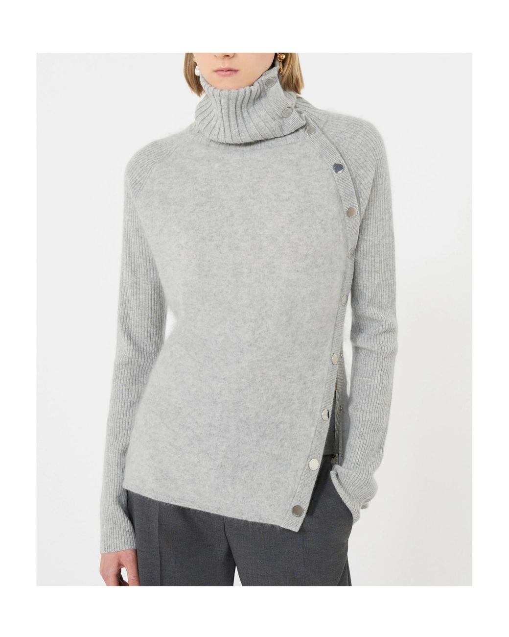 Sportmax Gray Spxboa Roll-Neck Jumper