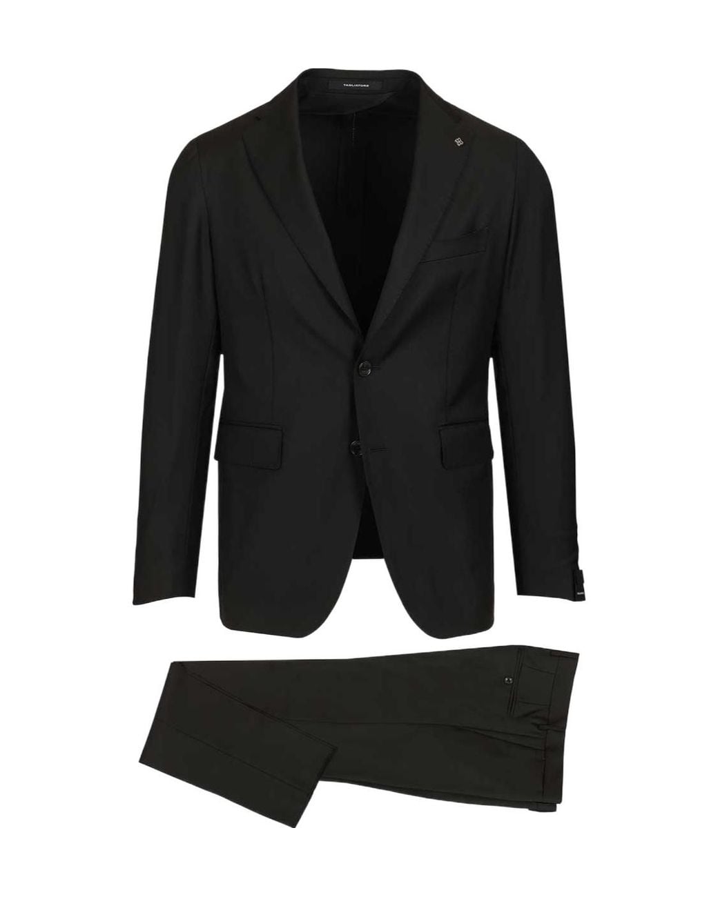 Tagliatore Black Two-Piece Single-Breasted Suit for men