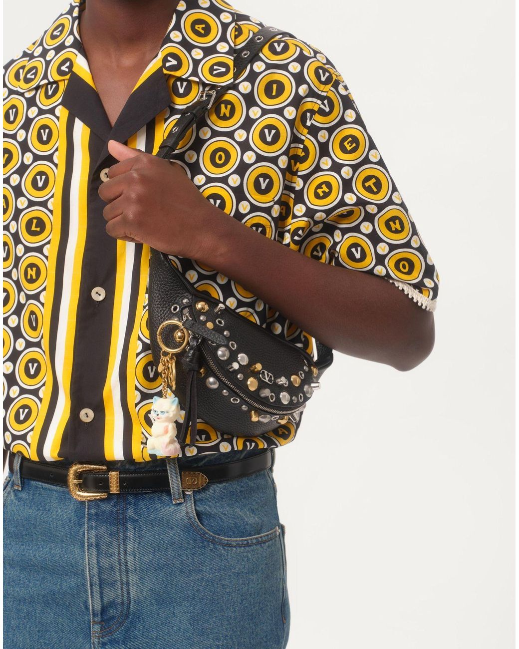 Valentino Metallic Bulles Royales Short-Sleeved Shirt for men