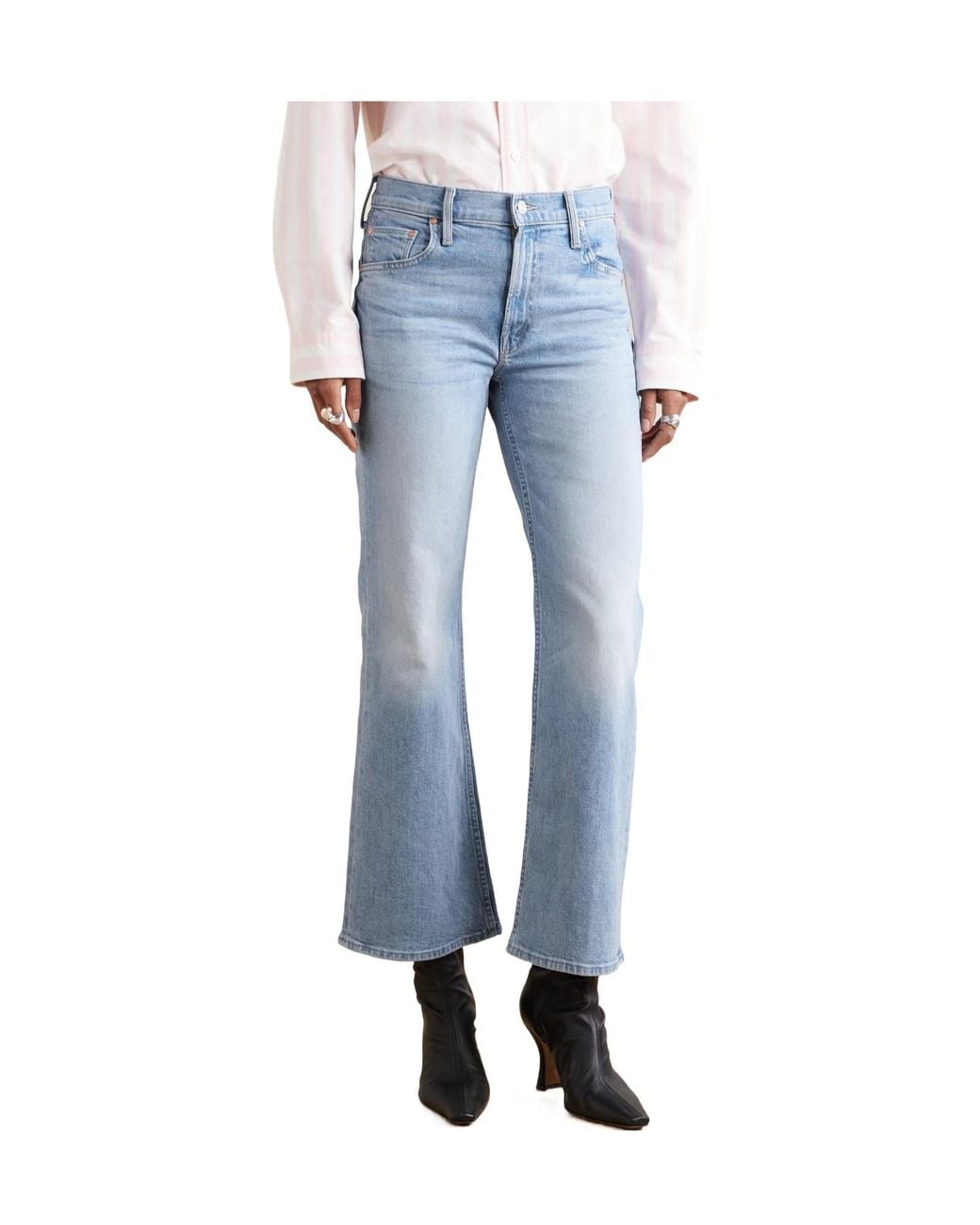 Mother Blue High-Rise Bootcut Jeans
