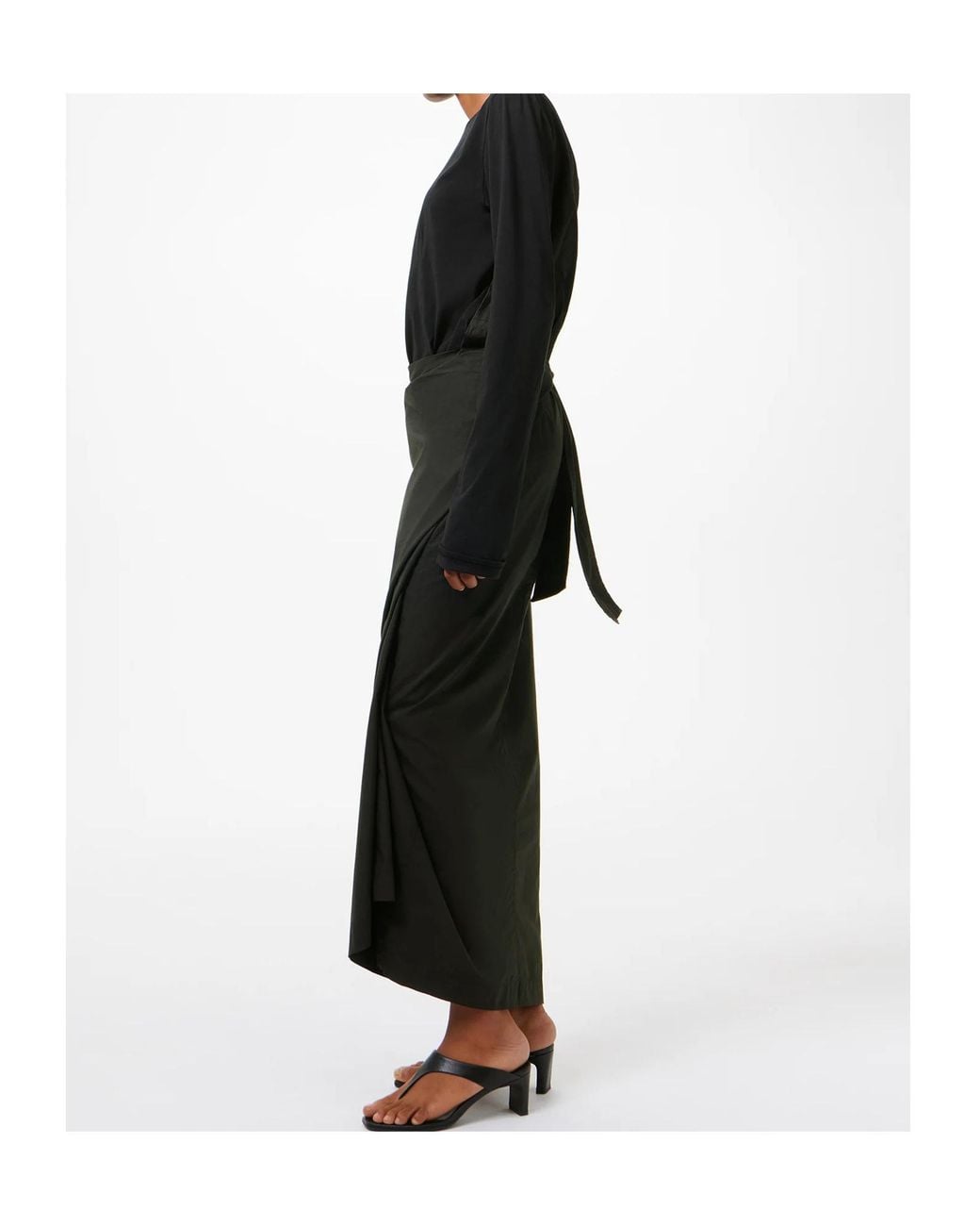 Our Legacy Black Twisted Wrap Dress