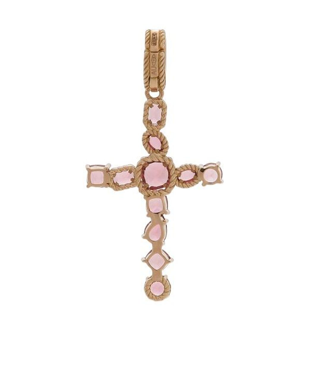 Dolce & Gabbana White 18K Anna Tourmaline Pendant