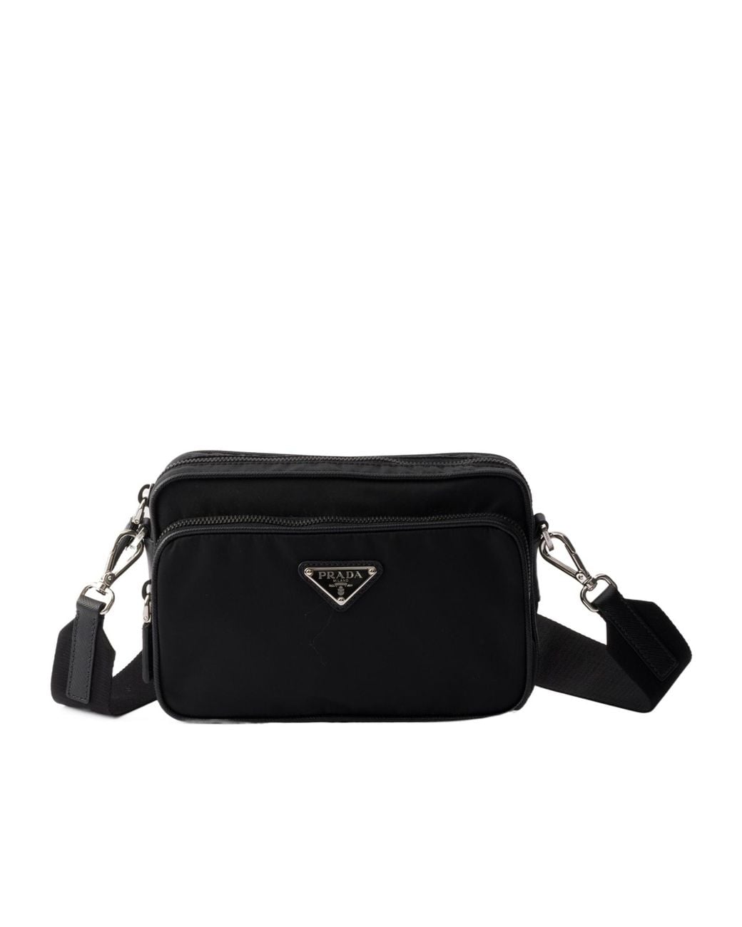 Prada Black Re-Nylon Belted Shoulder Bag for men
