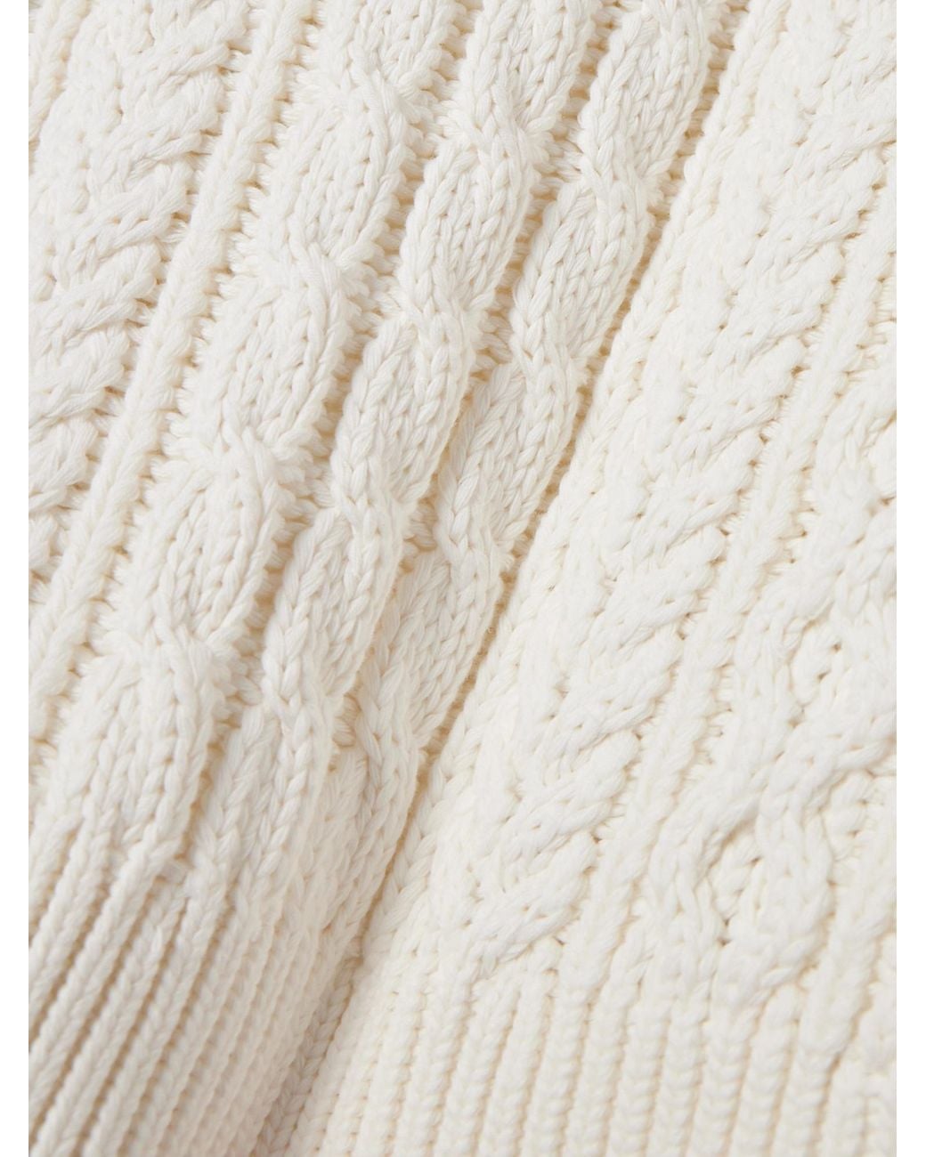 Nili Lotan White Rory Cable Knit Sweater